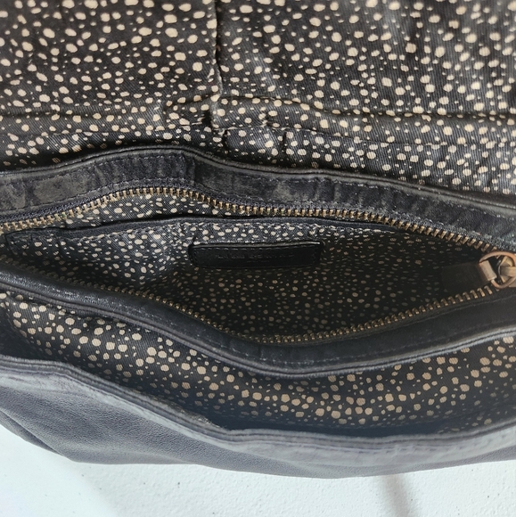 Liebeskind Berlin Sheep Leather Woven Shoulder Bag Crossbody Purse Black Boho - Picture 6 of 13